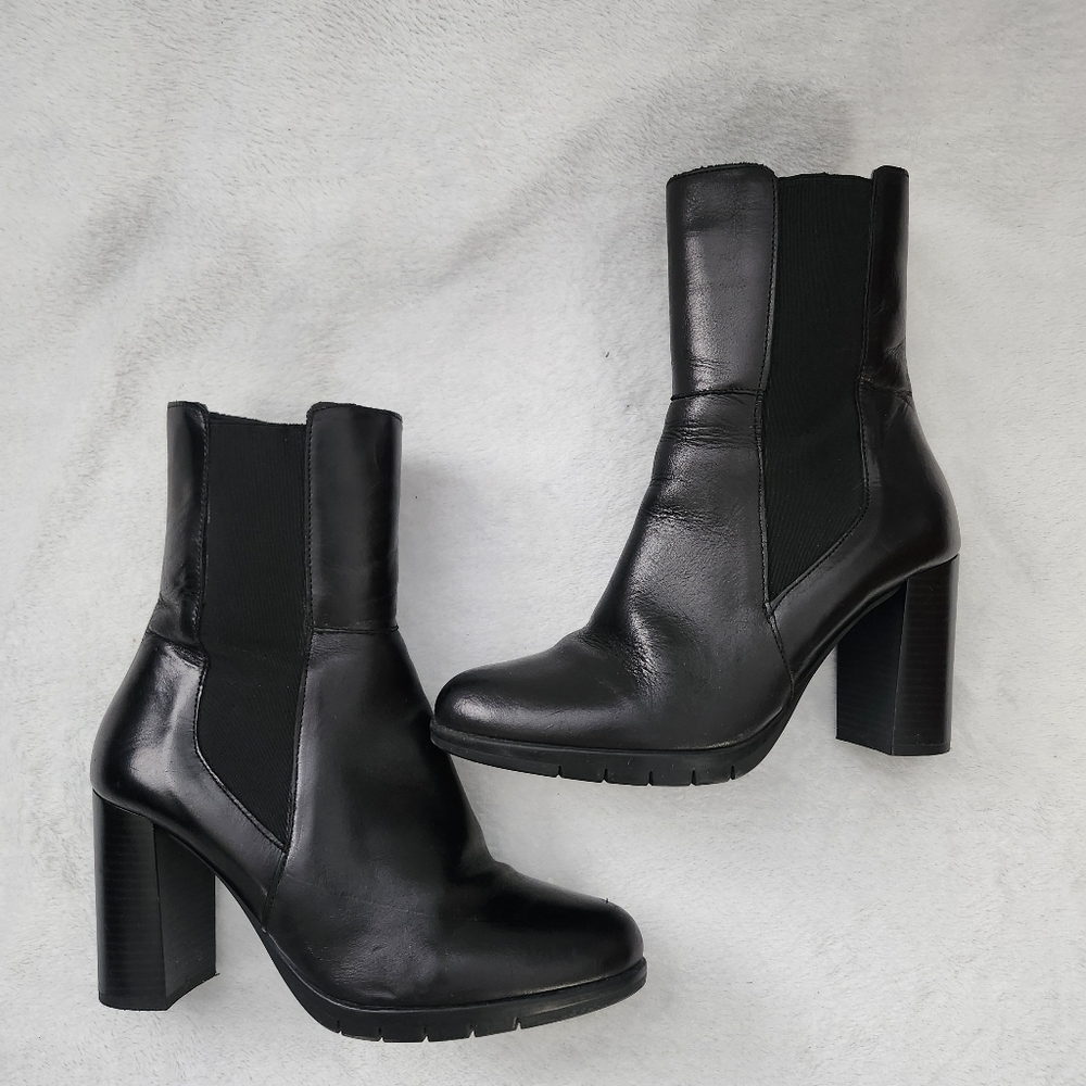 RIZZOLI Women's Black Zip Up Boots 3.5 Inches Heels Size 39